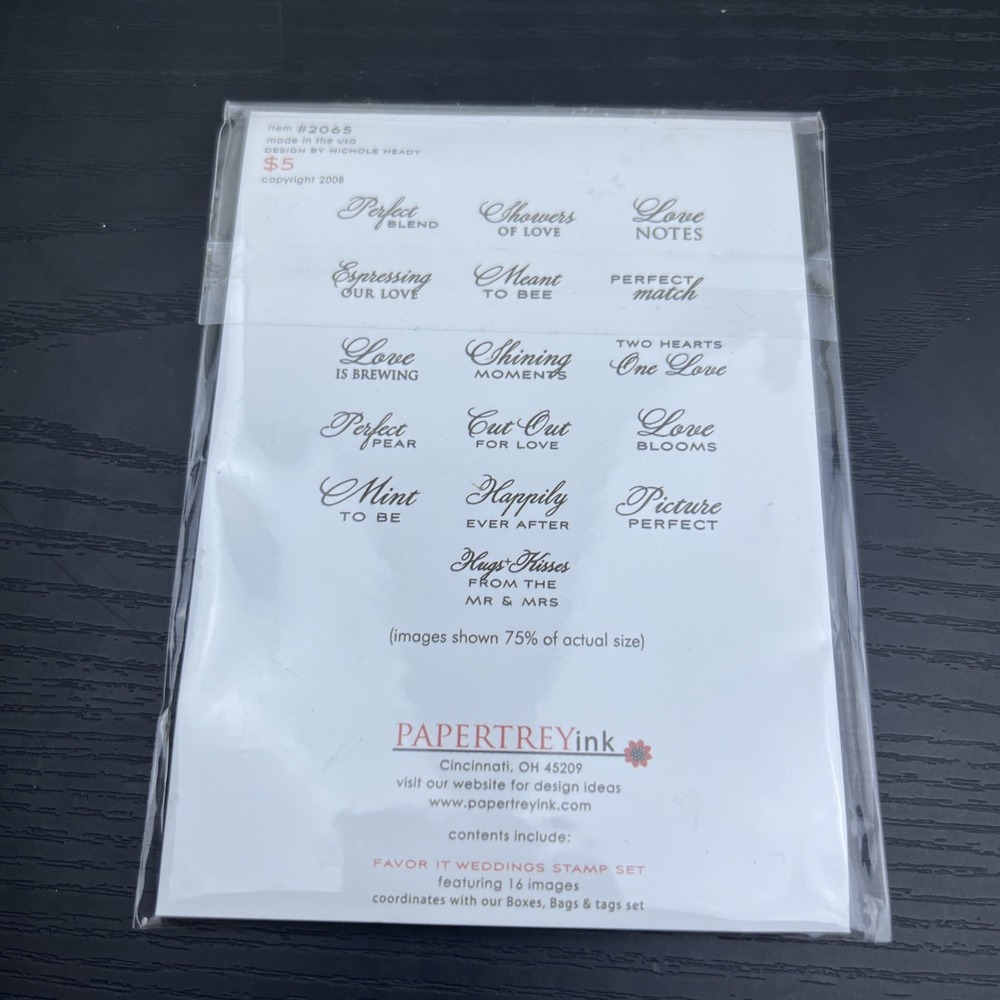 Papertrey Ink Favor It Weddings Stamp Set Item 2065 Wedding Card Making